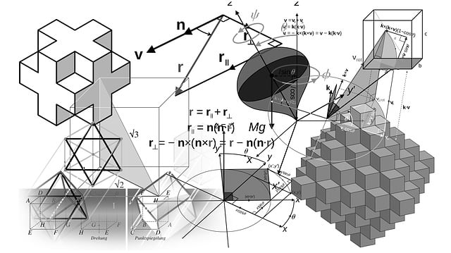 Free geometry mathematics dice illustration