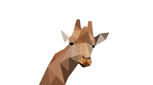 Free giraffe low poly animals illustration