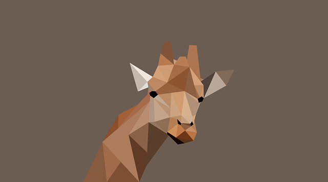 Free giraffe low poly animals illustration