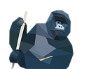 monkey, low poly, gorilla