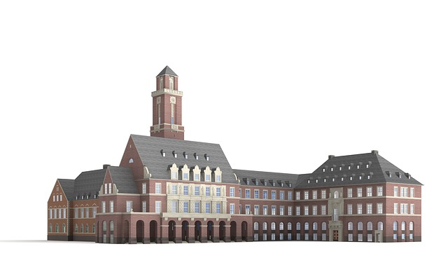 Free bottrop town hall dome illustration
