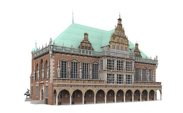 Free bremen town hall dome illustration