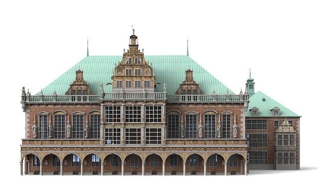 Free bremen town hall dome illustration