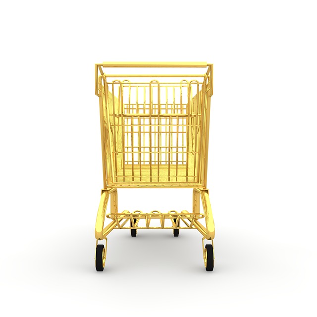 Einkaufswagen, Shopping, Chromstahl