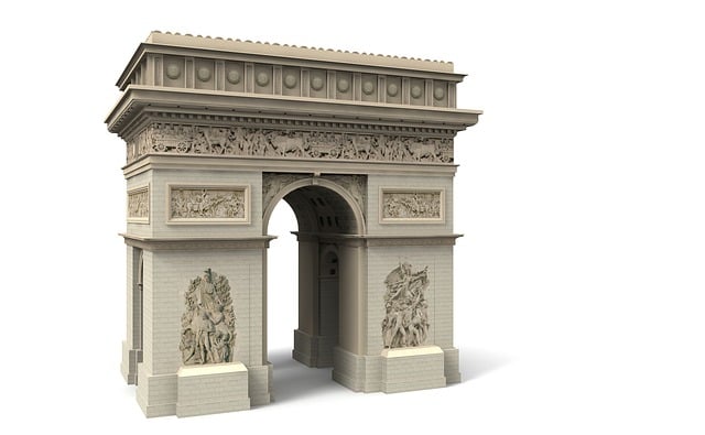 Free paris arc de triumph architecture illustration
