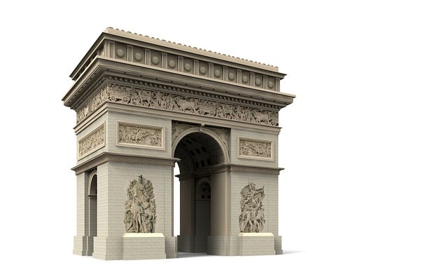Free paris arc de triumph architecture illustration