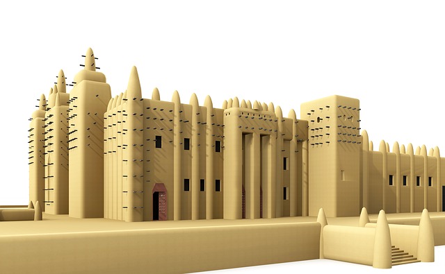 Free mosque djenne architecture illustration