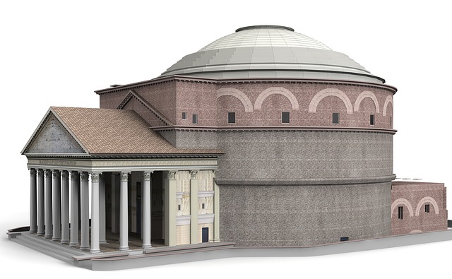 Free pantheon rome architecture illustration