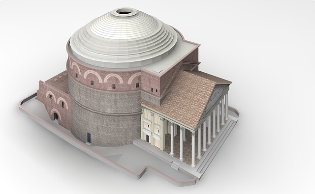 Free pantheon rome architecture illustration
