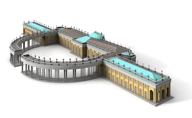 Free castle potsdam architecture illustration