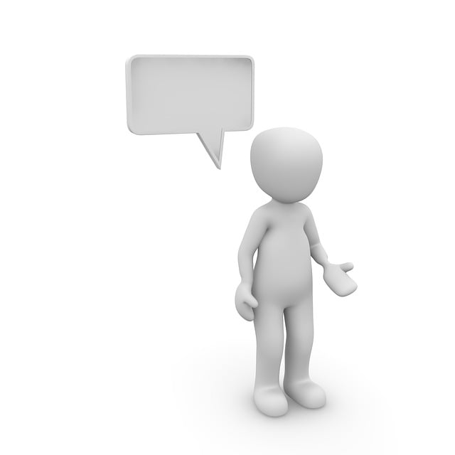 Free speech balloon to speak illustration