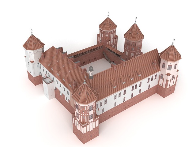 Free castle knight's castle middle ages illustration
