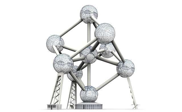 Free brussels atomium building illustration