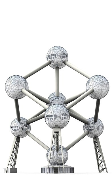 Free brussels atomium building illustration