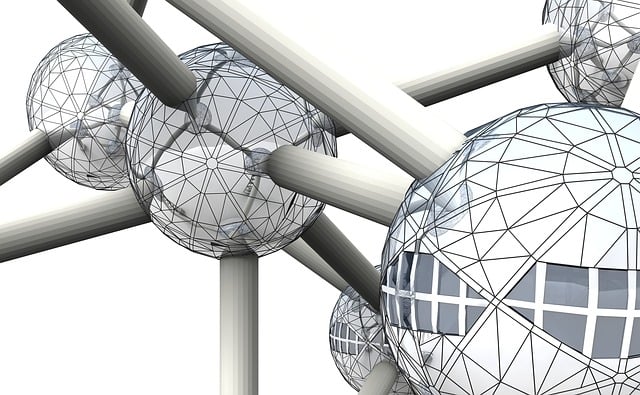 Free brussels atomium building illustration