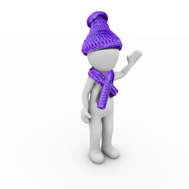 Free winter cap scarf illustration