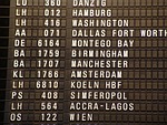 flight table, departure, arrival