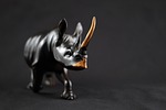 rhino, sculpture, art