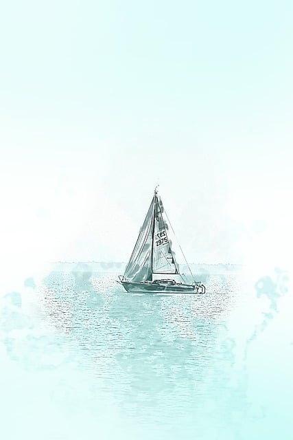 Free lake sailing water illustration
