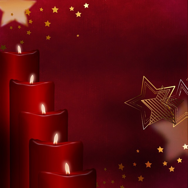 Free christmas christmas time candles illustration