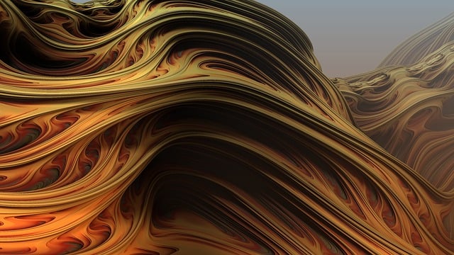 Free fractal wave background illustration