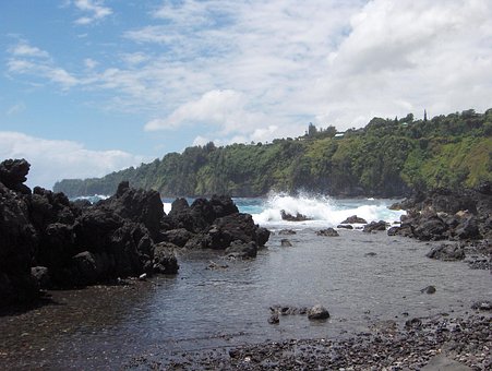 Free Lava Rock Waves photo and picture