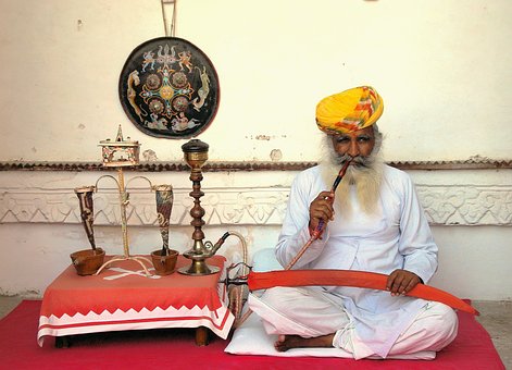Smoker, Opium, India, Palace, Maharajah