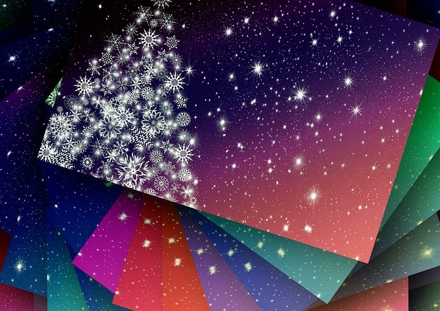 Free christmas tree christmas greeting cards illustration