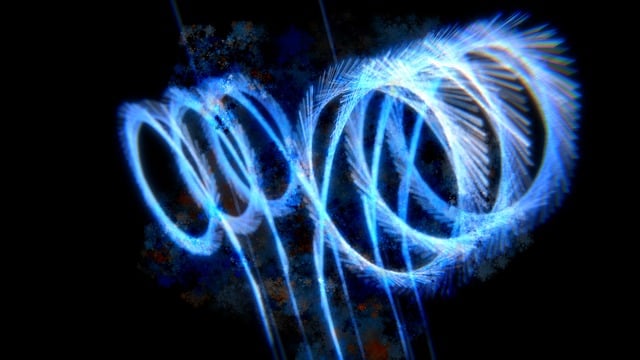 Free particle flow force illustration