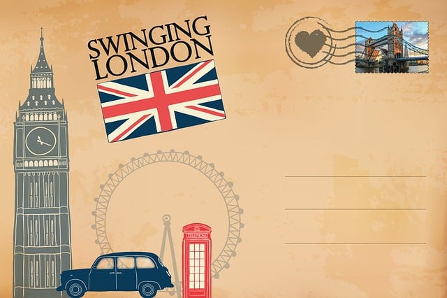 Free postcard london big ben illustration