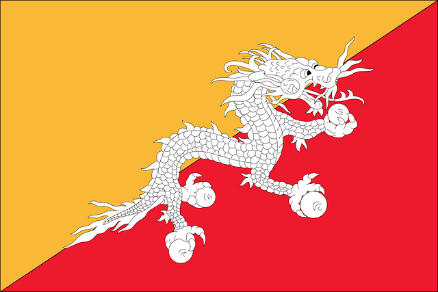 Free flag country bhutan vector