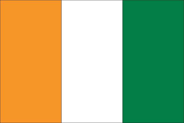 Free flag country ivory coast vector