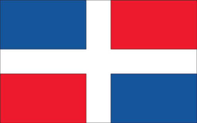 Free flag country dominican republic vector