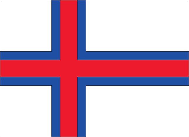 Free flag country faroe islands vector