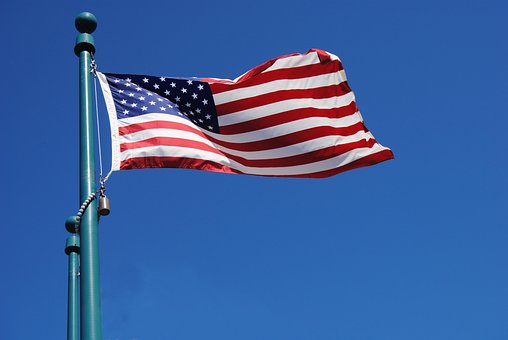 Amerikanske Flag, Land, Nation, Natur