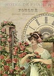 french, vintage, girl
