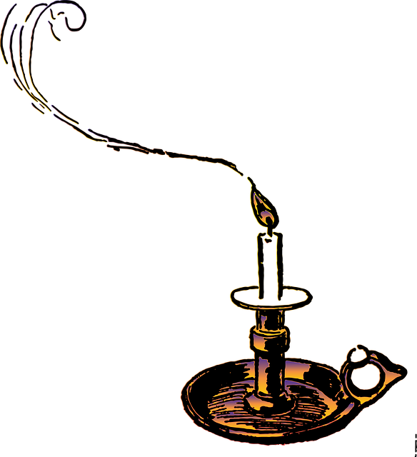 Free candle romantic flame illustration