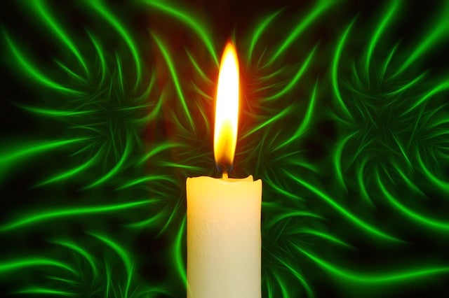 Free candle shining wick illustration