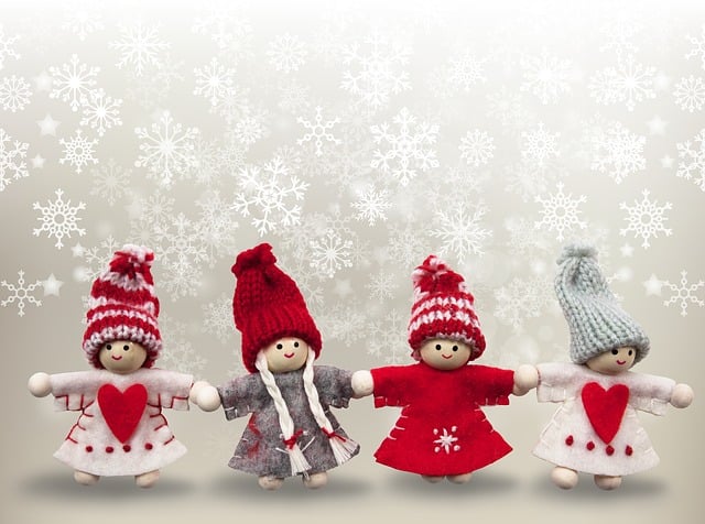 Free christmas angel winter illustration