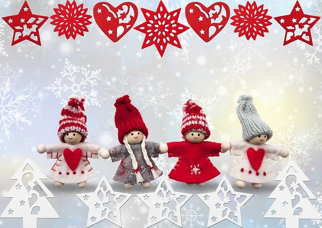 Free christmas angel winter illustration