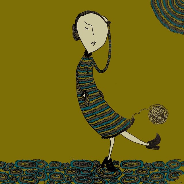 Free sad woman self esteem doubt illustration