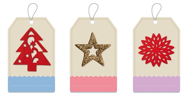 Free gift tags christmas gift illustration