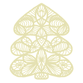 Free Christmas Tree Lace illustration and picture