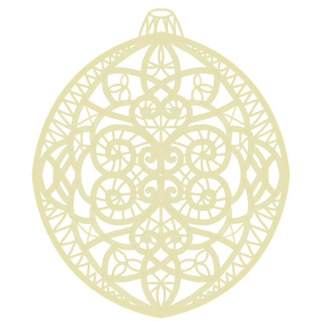 Free bauble lace openwork illustration