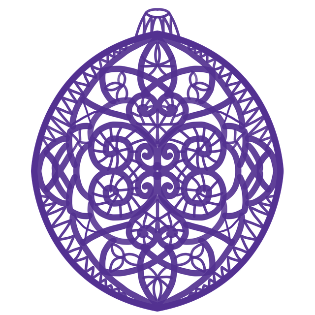 Free bauble lace openwork illustration