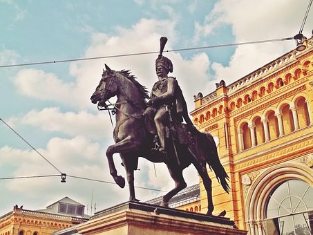 Hannover, By, Hestesport, Statue