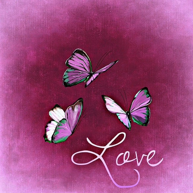 Free butterflies flying love illustration