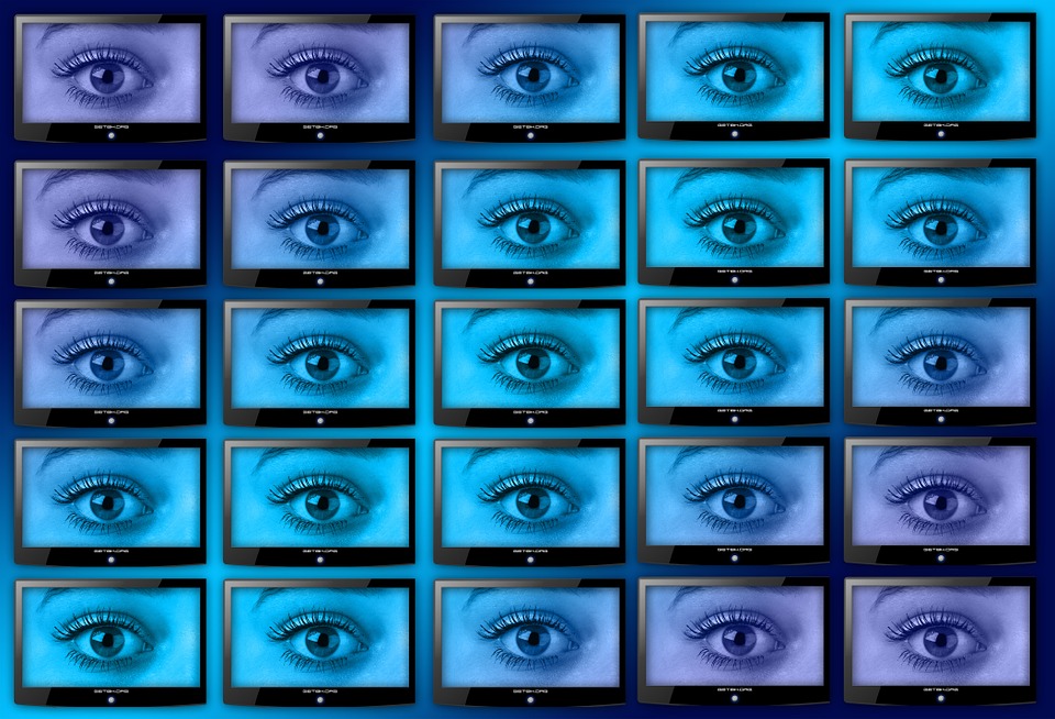 Download Monitor, Monitor Wall, Large Screen. Royalty-Free Stock