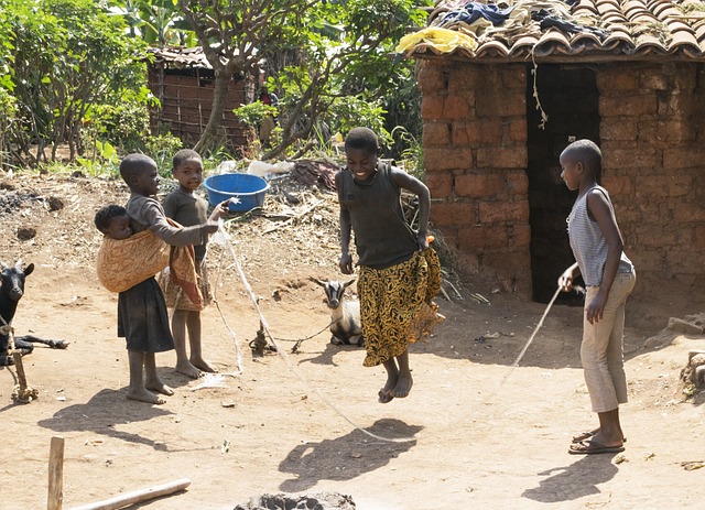 Afrika, Kleine Meisjes, Spellen, Rwanda