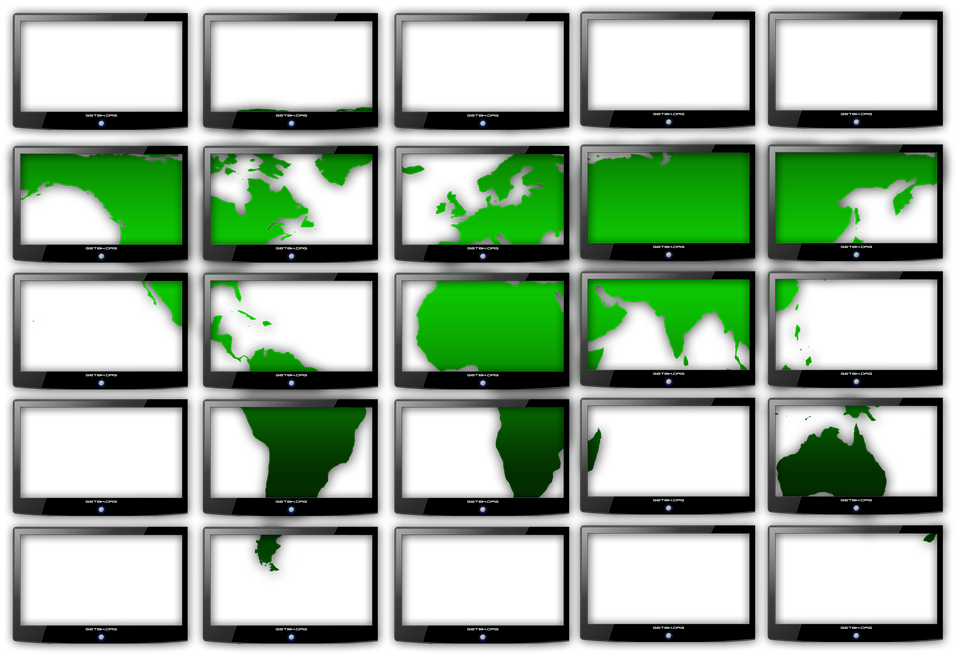 Download Monitor, Monitor Wall, Large Screen. Royalty-Free Stock